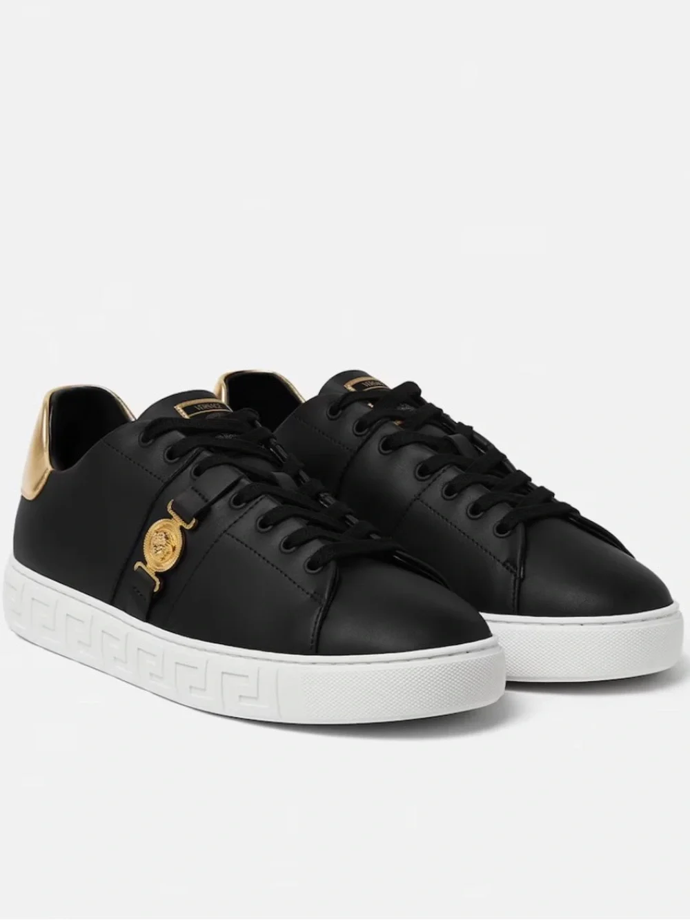 Greca Leather Sneakers